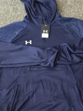 Under Armour Men’s Navy Zip-Up Hoodie Pullover
